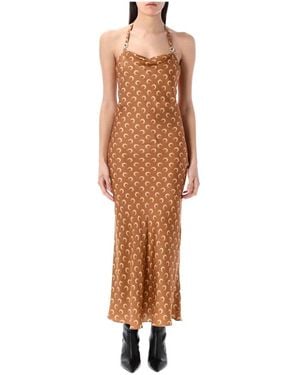 Marine Serre Maxi Dresses - Brown