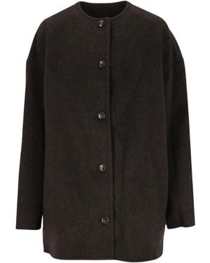 Loulou de Saison Single-Breasted Coats - Negro
