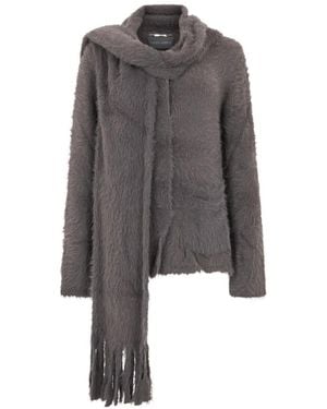 Alberta Ferretti Round-Neck Knitwear - Grigio