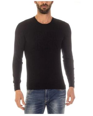 Armani Jeans Gemütlicher Strickpullover - Schwarz