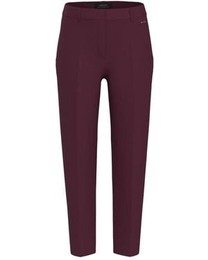 Marc Cain Broeken ,Paars ,Leer Fordon Broek