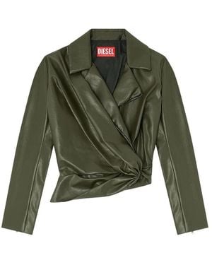 DIESEL Leather Jackets - Green