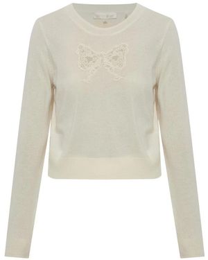 LoveShackFancy Round-Neck Knitwear - Blanc