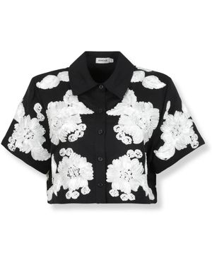 Jonathan Simkhai Callie Soutache Shirt - Zwart