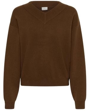 Kaffe Truien & Vesten ,Groen ,Wol Truien - Bruin