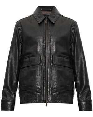 Paul Smith Vintage-Lederjacke - Schwarz