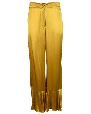 L'Autre Chose Wide Trousers - Yellow