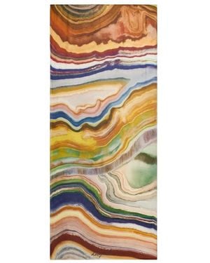 Desigual Accessoires ,Veelkleurig ,Rechthoekige Foulard - Meerkleurig