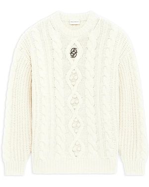 Drole de Monsieur Round-Neck Knitwear - White