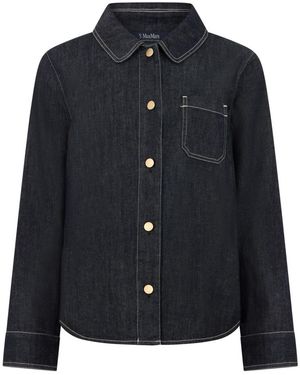 Max Mara Klassiek Denim Overhemd - Blauw
