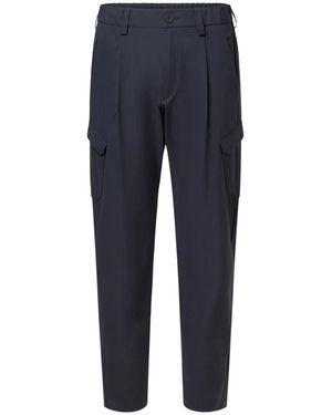 Herno Straight Trousers - Blu