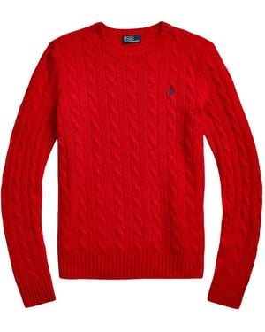 Polo Ralph Lauren Rode Cable Knit Sweater - Rood