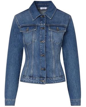 Liu Jo Jassen ,Blauw ,Denim Denim Jack Met Touwtjes