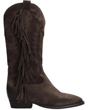 GISÉL MOIRÉ High Laarzen - Bruin