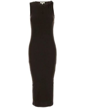 JW Anderson Braunes Seiden- & Nylonkleid - Schwarz