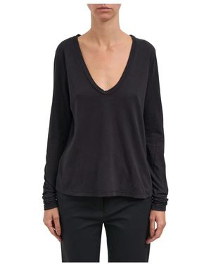 James Perse Long Sleeve Tops - Black