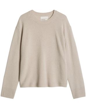 Marc O' Polo Truien & Vesten ,Wol Truien Lsl Ronde Hals Split - Naturel