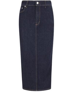 Department 5 Braid Gonna Longuette A Matita - Blau
