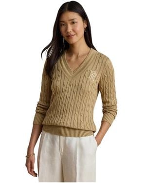 Ralph Lauren V-Neck Knitwear - Brown