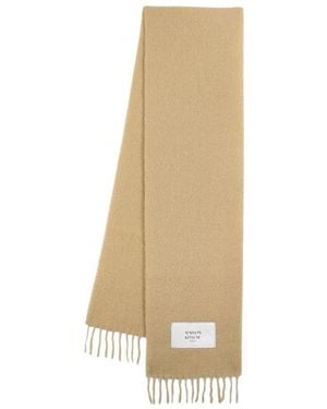 Maison Kitsuné Accessoires ,Wol Baby Alpaca Wollen Sjaal - Naturel