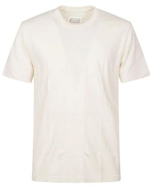 Maison Margiela Witte T-Shirts En Polos Met Logo