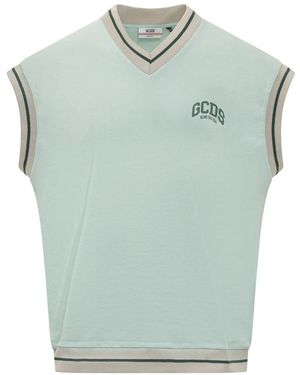 Gcds Sleeveless Knitwear - Verde