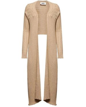 Silvian Heach Langer Strick-Cardigan Aus Lurex - Natur