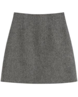 Weekend by Maxmara Kurzer Rock Mit Chevron-Muster - Grau