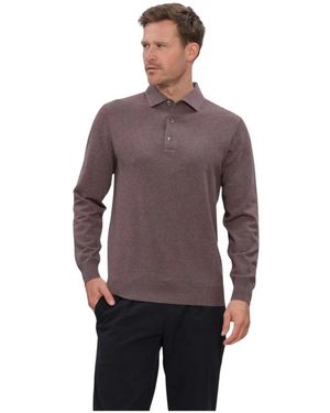 Profuomo Basic Knit Polo - Paars