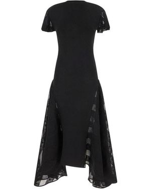 Lanvin Godet-Kleid Mit Ausgestelltem Saum - Schwarz