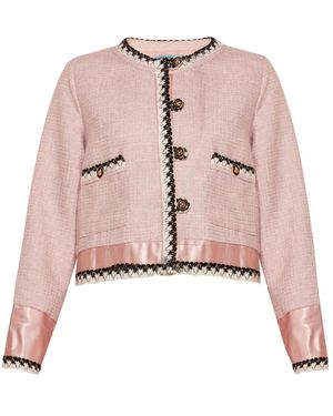 Tooche Tweed Two Piece Blazer Voor - Roze