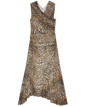 Ganni Midi Dresses - Natural
