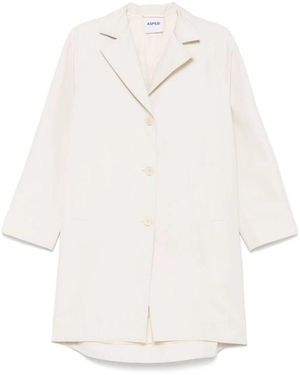 Aspesi Single-Breasted Coats - White