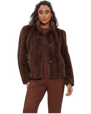 Studio AR by ARMA Soline Faux Mink Stripe - Braun