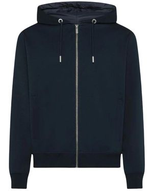 Sun 68 Hoodies & Sweatvesten ,Blauw ,Katoen Sweatshirt Met Ritssluiting