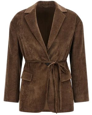 Brunello Cucinelli Belted Coats - Brown