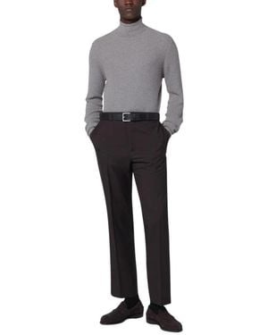 Tagliatore Rollkragenpullover - Grau