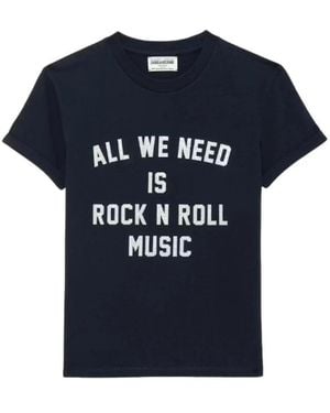 Zadig & Voltaire Tops ,Blauw T-Shirts En Poloshirts