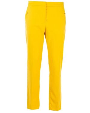 Liu Jo Einfarbene chino hose für frauen - Gelb