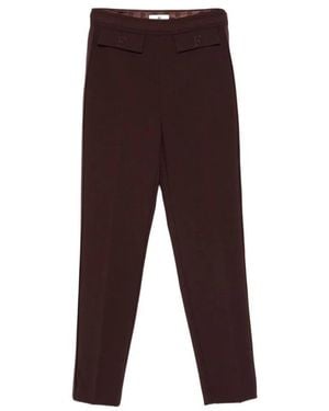 Elisabetta Franchi Slim-Fit Trousers - Brown