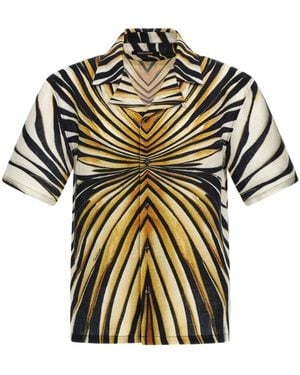 Roberto Cavalli Short Sleeve Shirts - Green