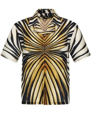 Roberto Cavalli Short Sleeve Shirts - Green