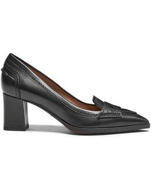 Santoni Lederschuh Mit Mittlerem Absatz - Schwarz
