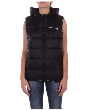 John Richmond Wattierter Gilet Mit Kapuze - Schwarz