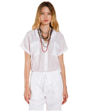 Mason's Natalie Shirt Met Korte Mouwen - Wit