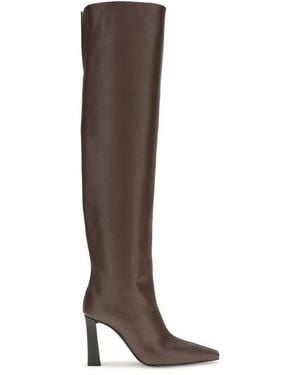 Giuseppe Zanotti Extra Hoge Leren Laarzen - Bruin
