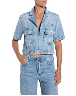 Replay Denim Shirts - Blu