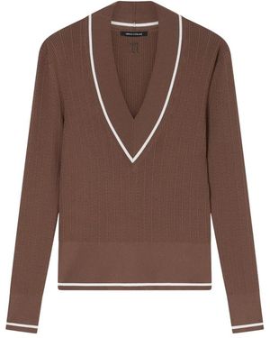 ARMANI EXCHANGE V-Neck Knitwear - Marron