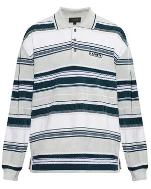 Lacoste Tops ,Veelkleurig ,Wol Logo Poloshirt - Blauw