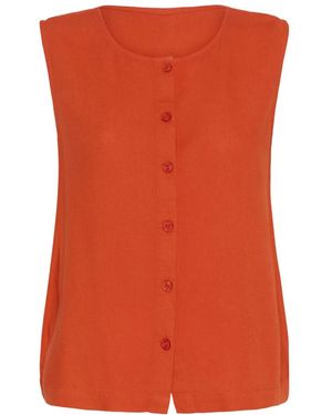 Kaffe Sleeveless Tops - Arancione